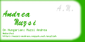 andrea muzsi business card